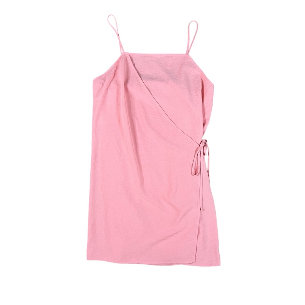 BP Nordstrom Size XS NWT Pink Hydrangea Wrap Front Mini Dress